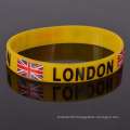 Factory supply 1 inch wide rubber wristbands custom shape silicone bracelets